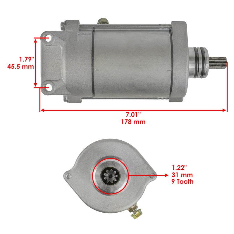 Caltric Starter & Bendix Drive Compatible with Polaris Ranger Xp 700 RZR 800 2005-2009 - Image 2
